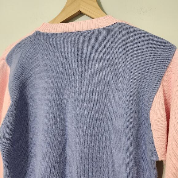 Vintage Leon Levine Pastel Golf Cotton Crewneck Sweater Birdie Swing Putt, S - Picture 5 of 7